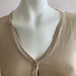 Very stretchy and very soft beige knit cardigan