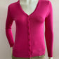 Very stretchy and very soft fuchsia knit cardigan