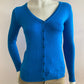 Very stretchy and very soft blauw knit cardigan