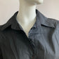 Black shirt with puffed sleeves and integrated belt