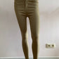 Taupe skinny pants in very stretchy stretch with pockets