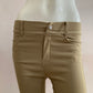 Taupe skinny pants in very stretchy stretch with pockets