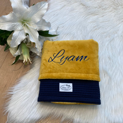Mix and Match Warm Wafel Winterdekentje met naam | Gepersonaliseerde |