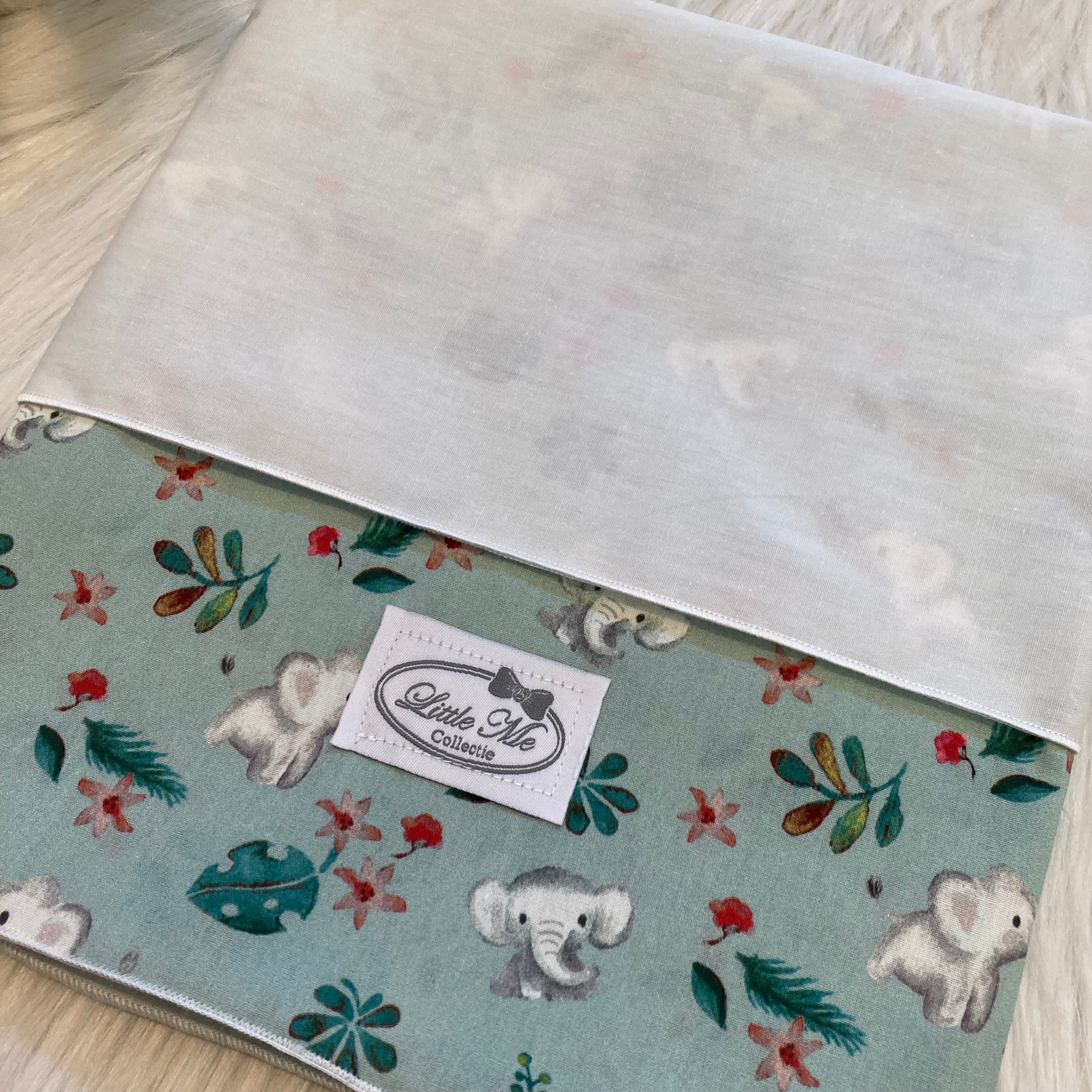 Laken Elefant Munt (75x100cm)