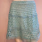 Skirt turquoise crochet lined