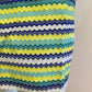 Green striped skirt with pleats and back closure