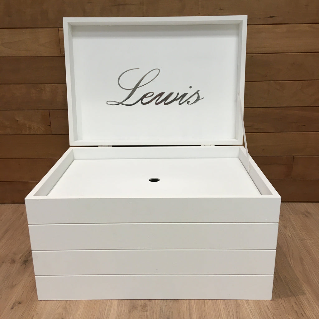 Doopsuiker- Speelkoffer met lijnen wit