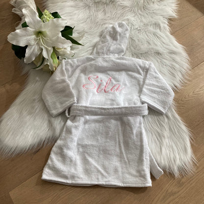 Baby badjas met naam | Gepersonaliseerde | Soft cloud