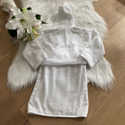 Baby badjas met naam | Gepersonaliseerde | Soft cloud