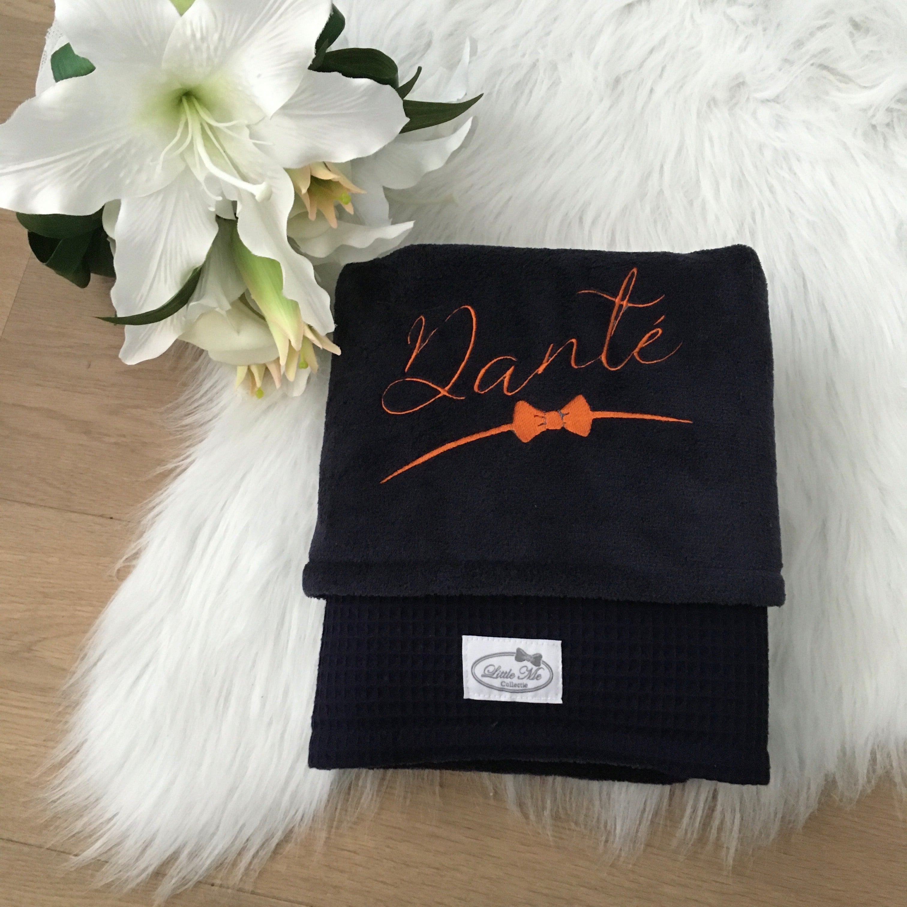 Winterdeken waffel Navy