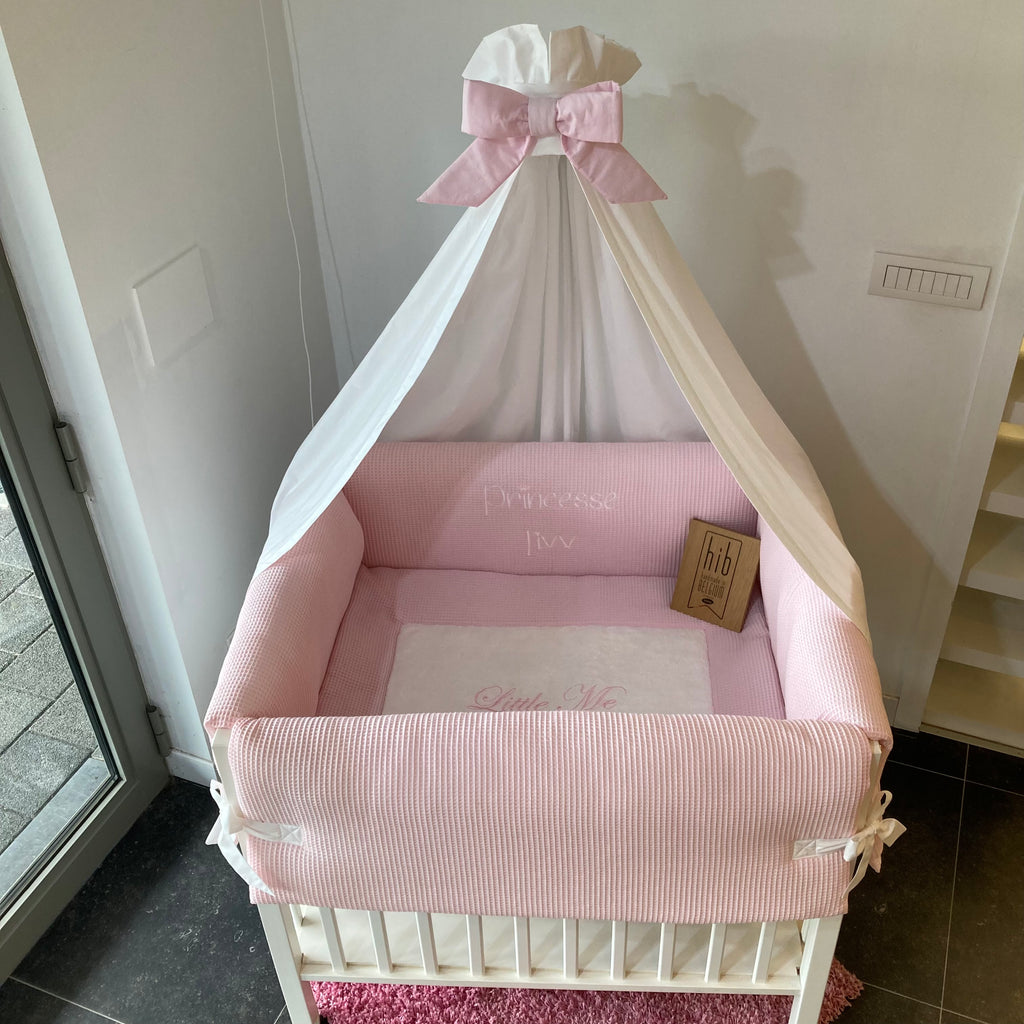 Parkomranding met overslag + inlegger + hemel wafel lichtroze