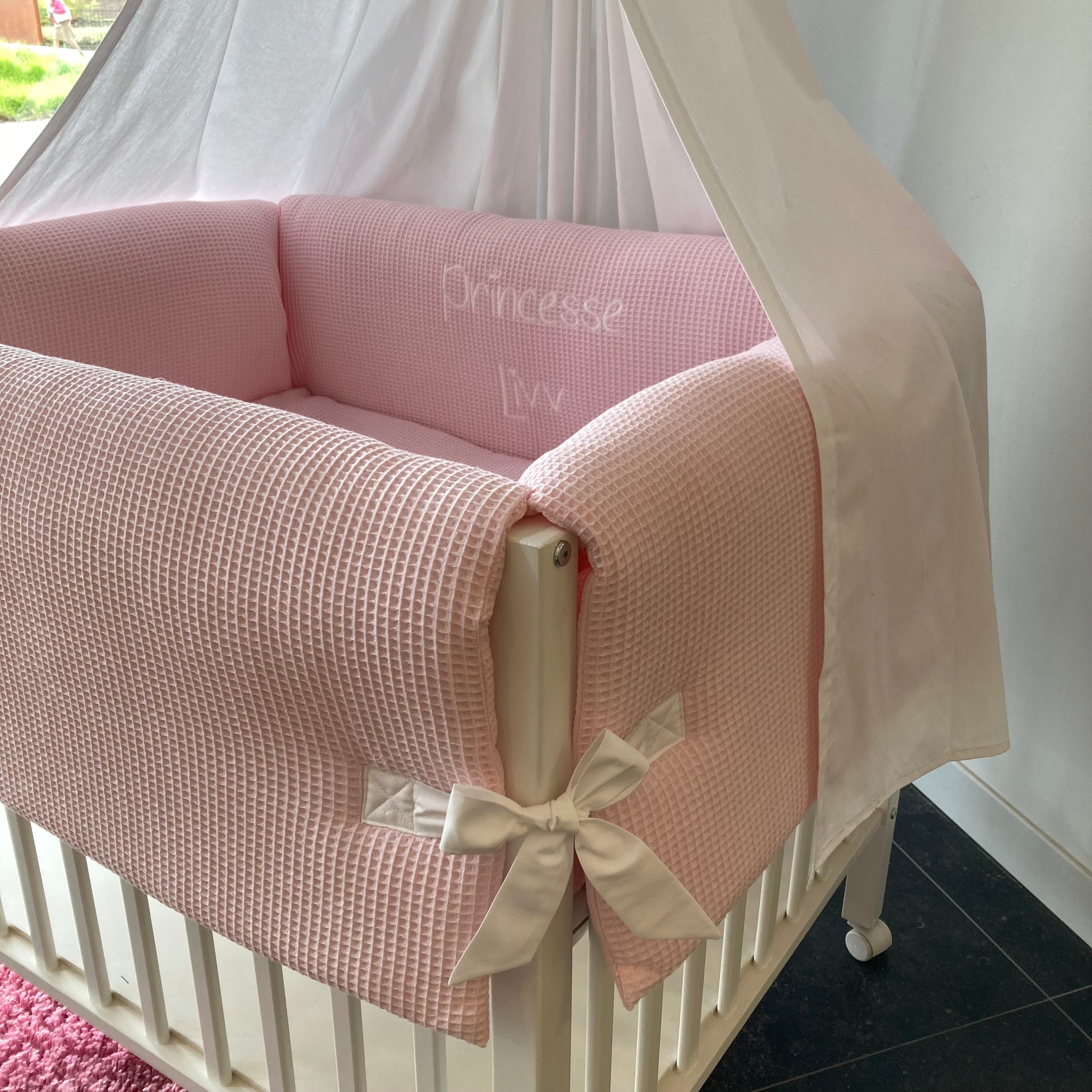 Parkomranding met overslag + inlegger + hemel wafel lichtroze