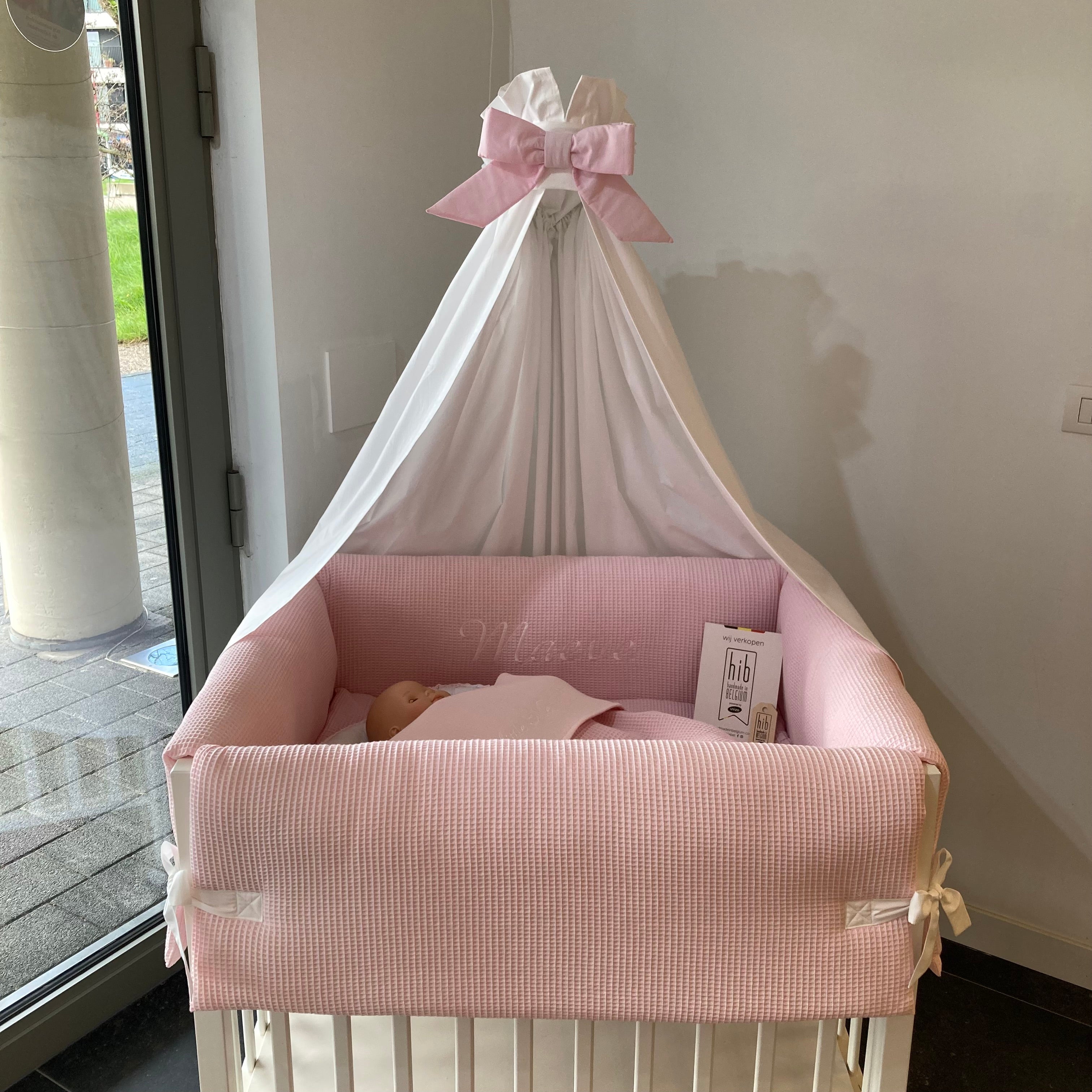 Parkomranding met overslag + inlegger + hemel wafel lichtroze