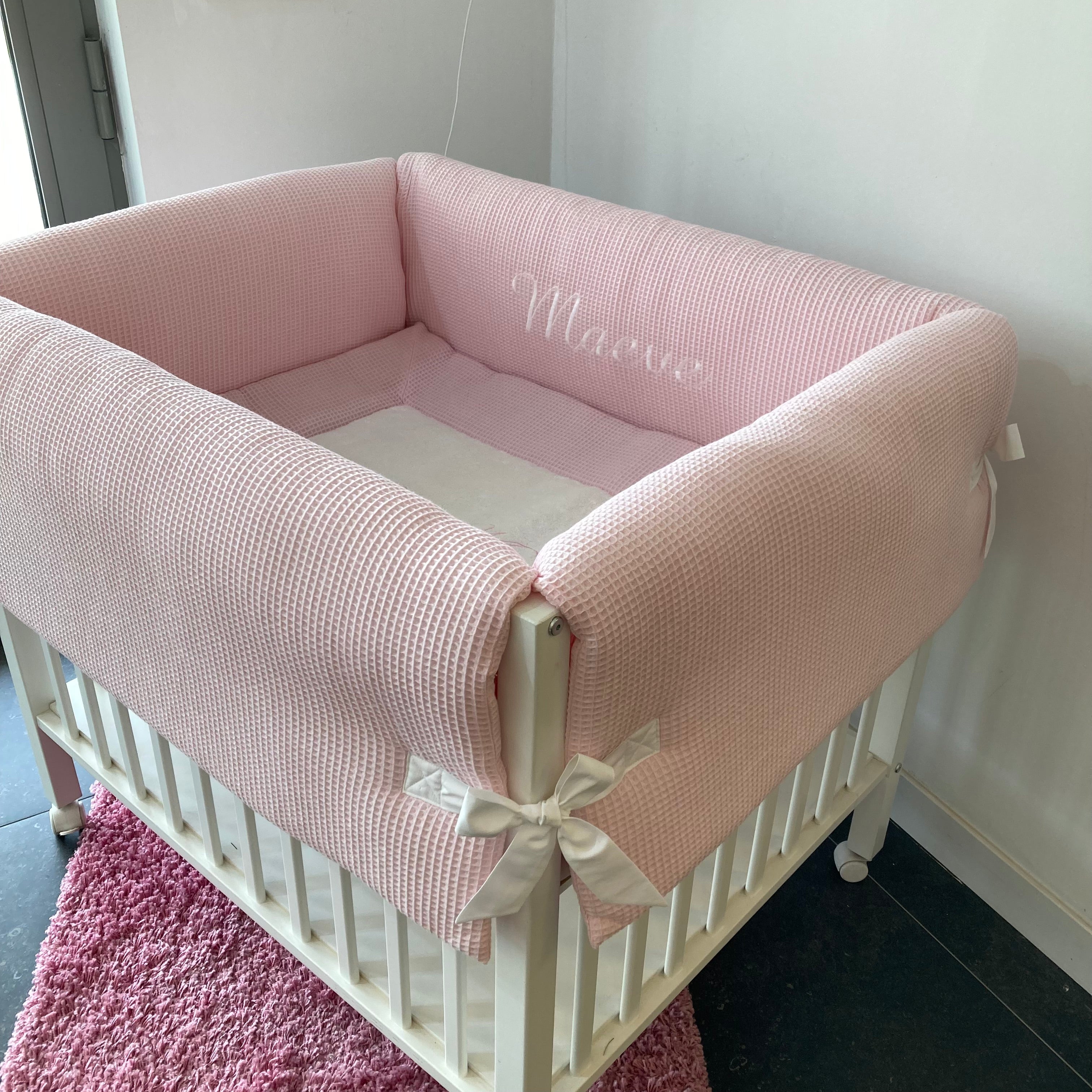 Parkomranding met overslag + inlegger + hemel wafel lichtroze