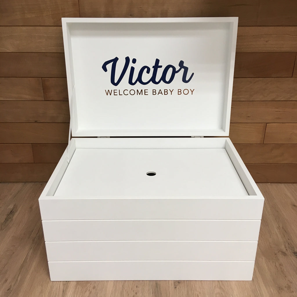 Doopsuiker- Speelkoffer met lijnen wit