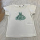 T-shirt met groen jurkje