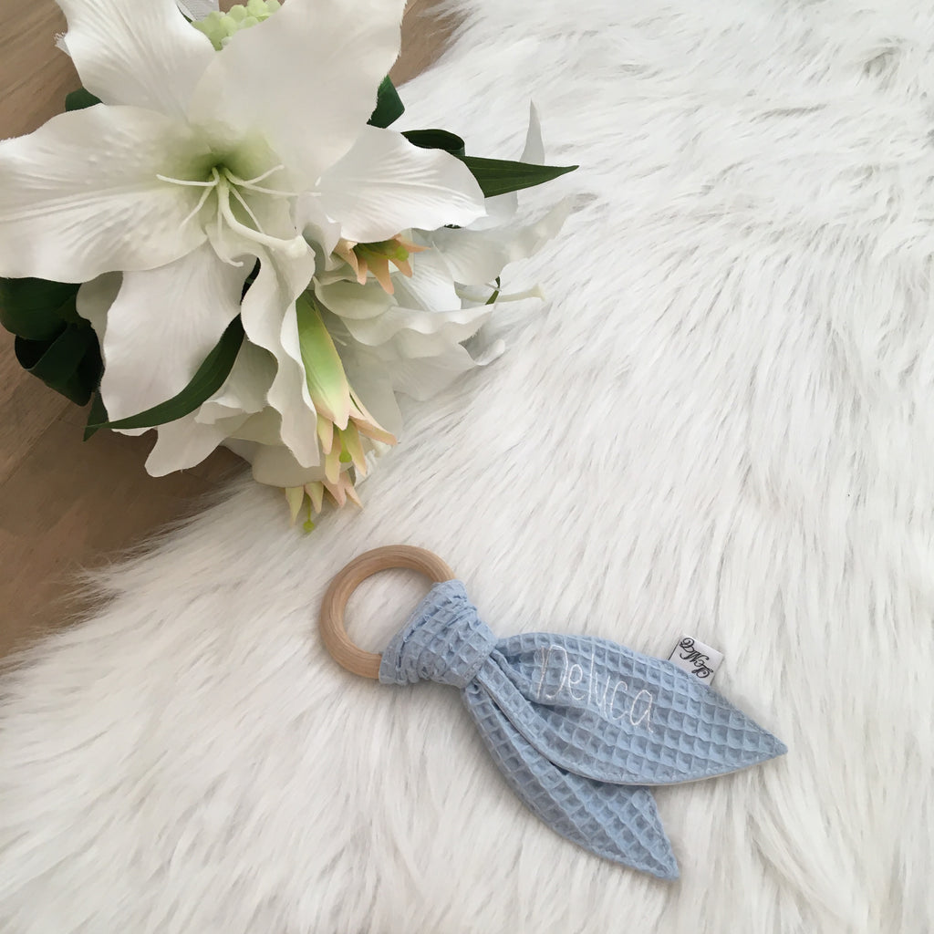 Bijtring Wafel lichtblauw