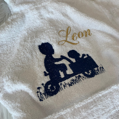 Baby badjas met naam | Gepersonaliseerde | Soft cloud