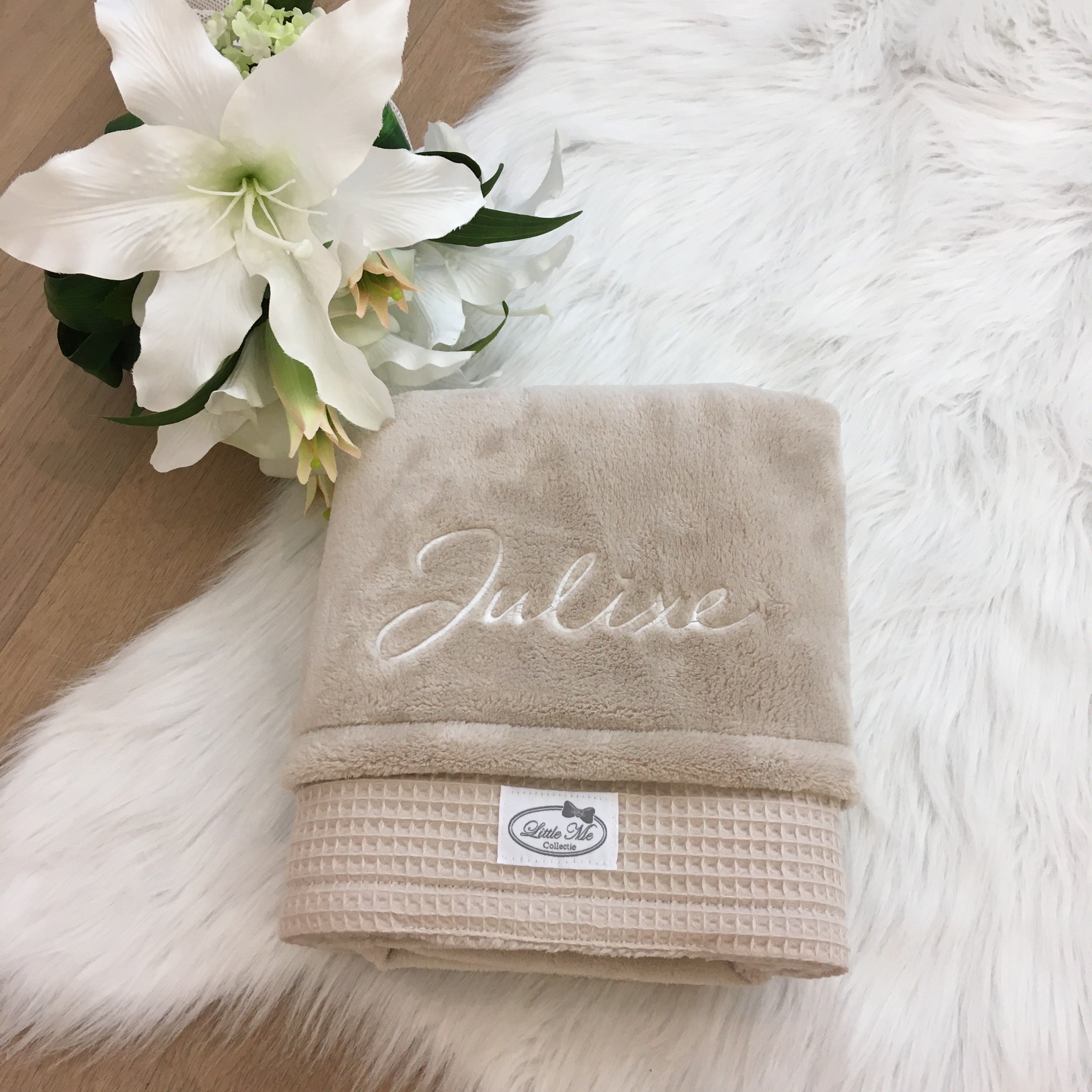 Winterdeken Warm Wafel beige