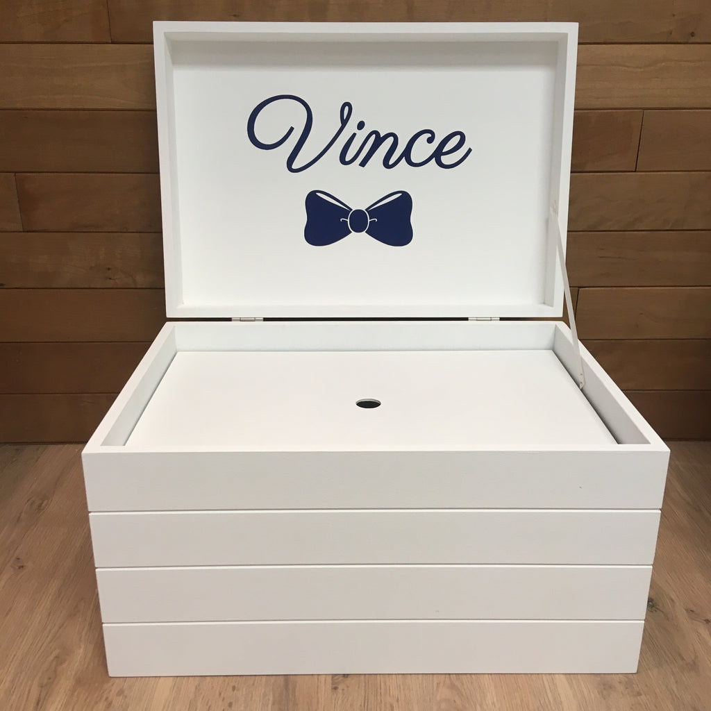 Doopsuiker- Speelkoffer met lijnen wit