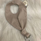 Bib with pacifier clip warm gray