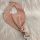 Bib with pacifier clip Pink rose