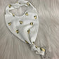 Bib with pacifier clip lemon garden