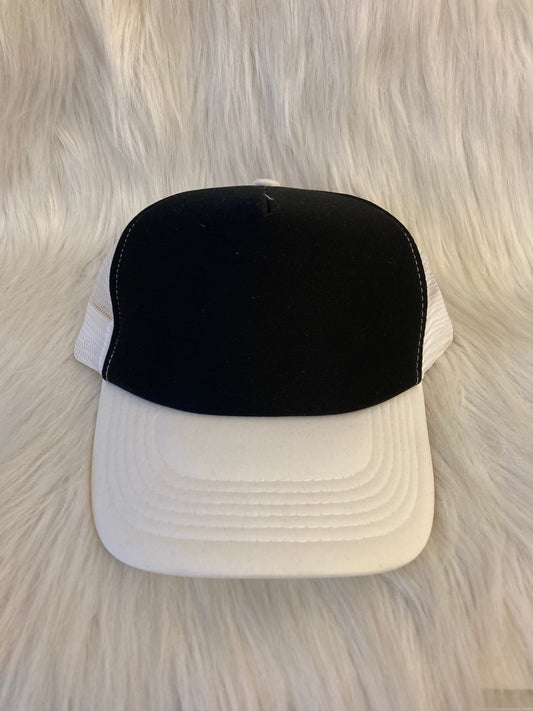 Truckercap zwart/wit