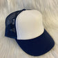 Truckercap marine blauw