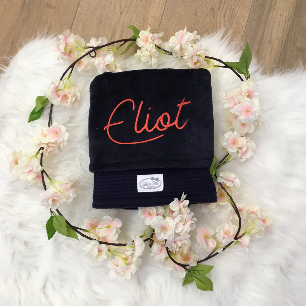 Winterdeken waffel Navy