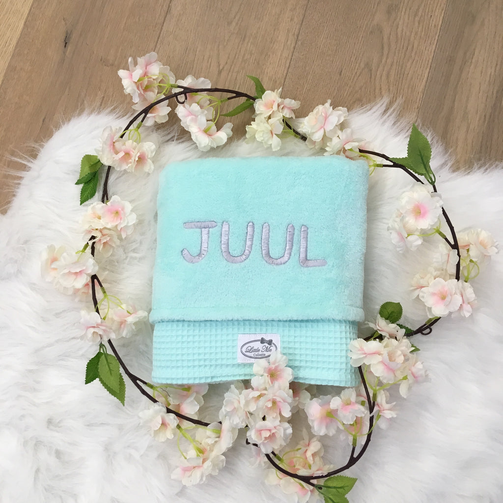 Winterdeken warm wafel munt