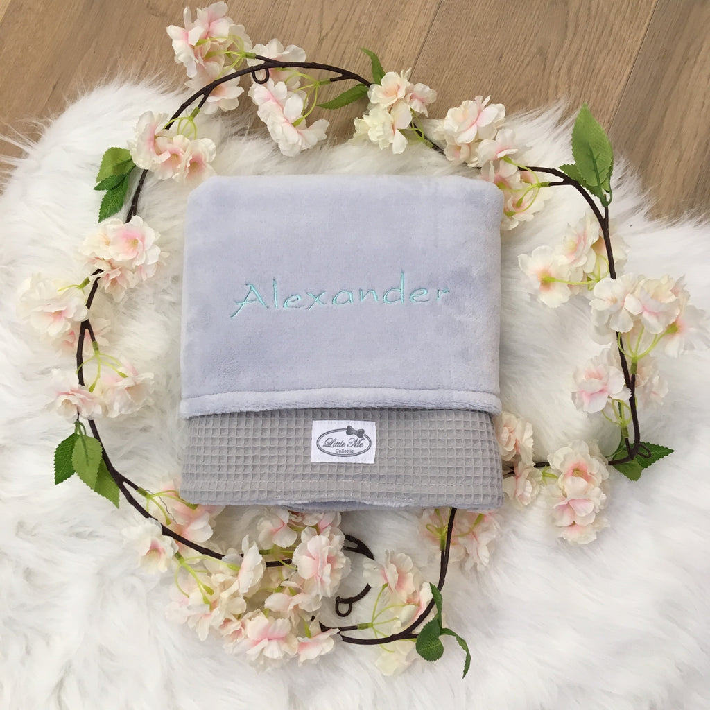 Winterdeken Warm wafel grijs