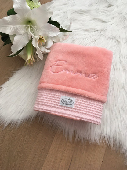 Mix and Match Warm Wafel Winterdekentje met naam | Gepersonaliseerde |