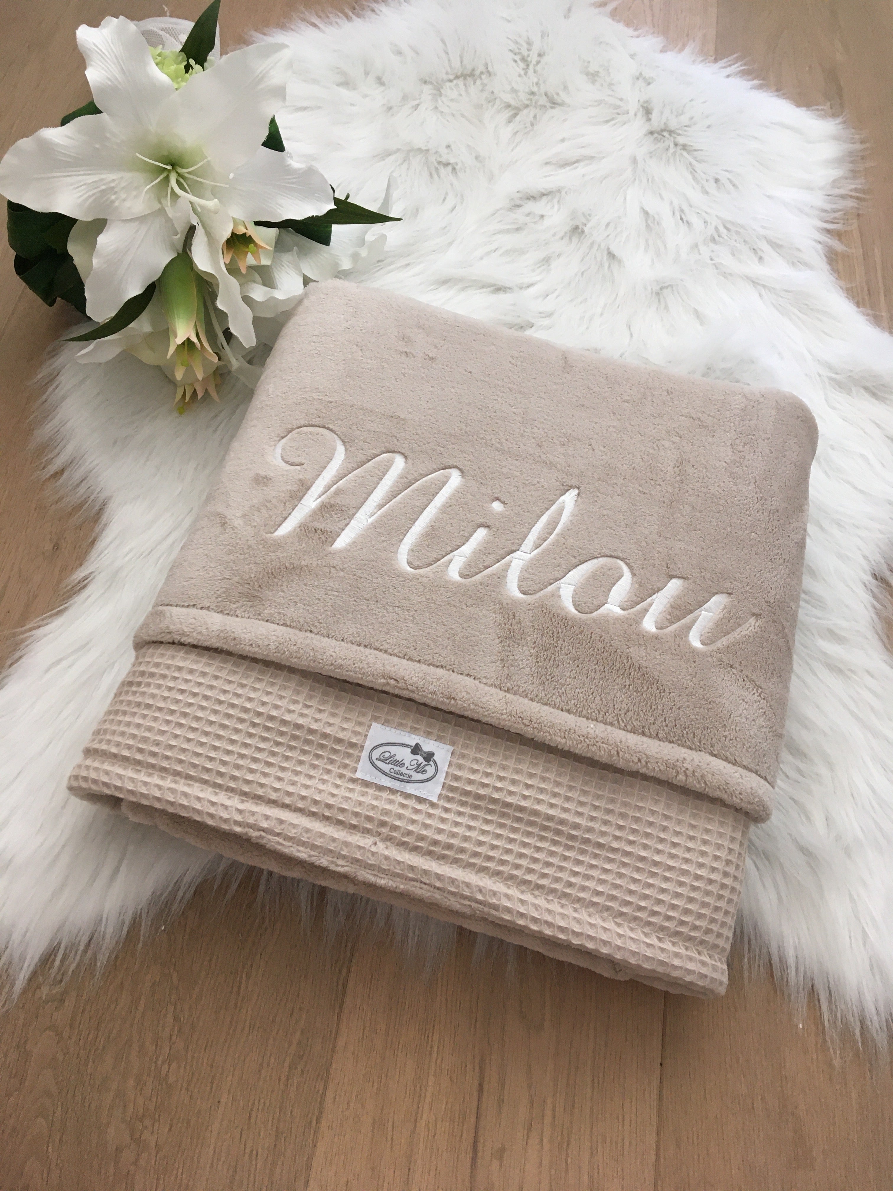 Winterdeken Warm Wafel beige