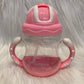 Drinkbeker met rietje 320ml roze