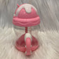 Drinkbeker met rietje 320ml roze