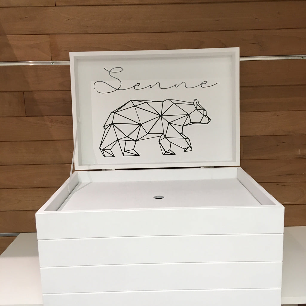 Doopsuiker- Speelkoffer met lijnen wit