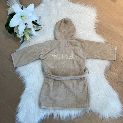 Baby badjas met naam | Gepersonaliseerde | Warm sand