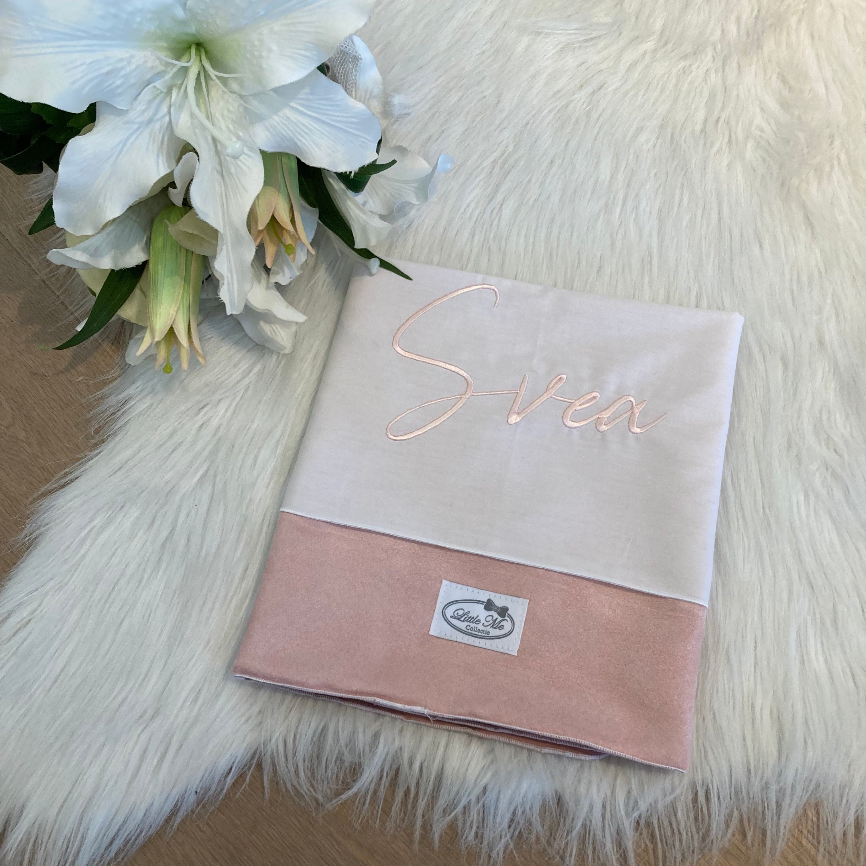 Laken Suede lichtroze (75x100cm)