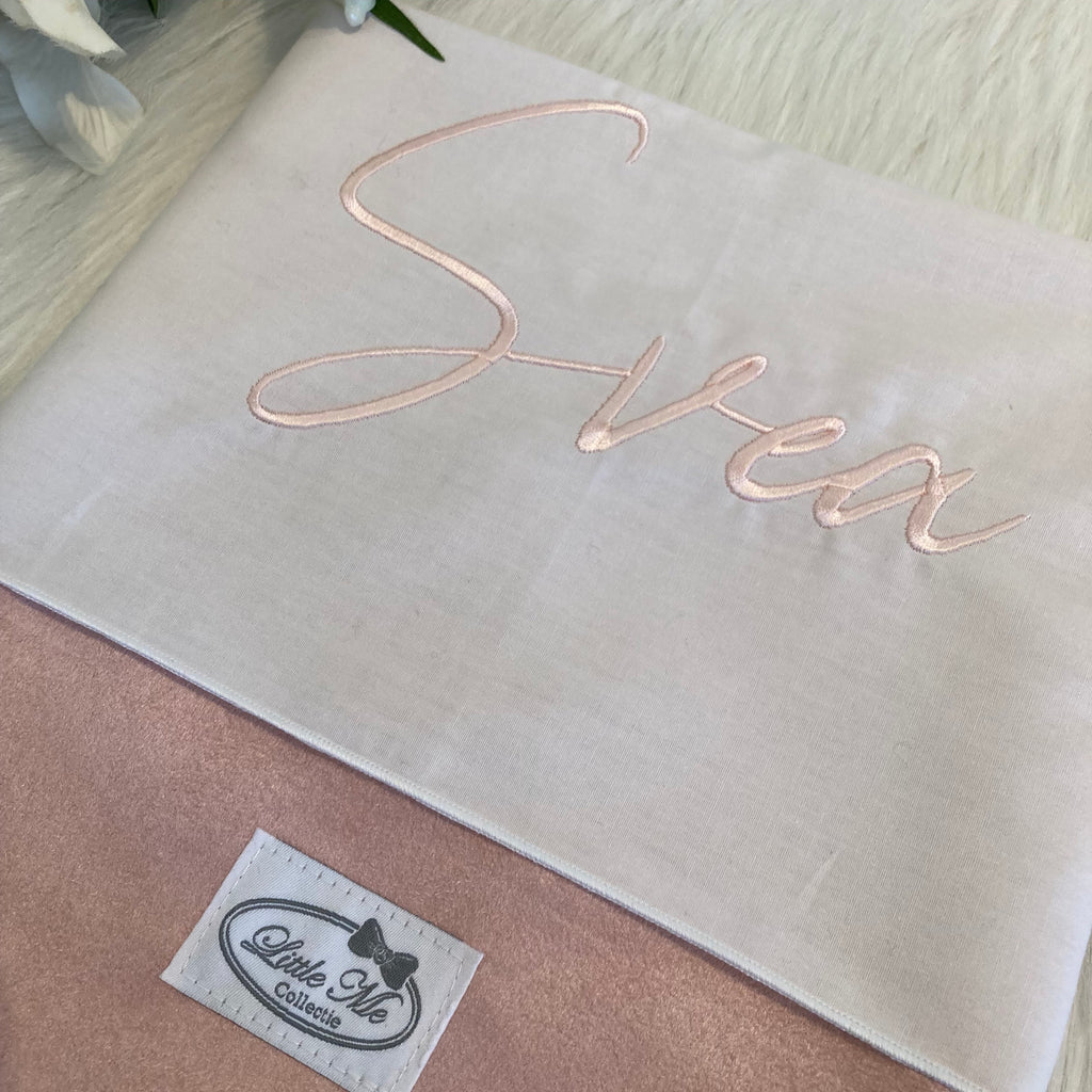 Laken Suede lichtroze (75x100cm)