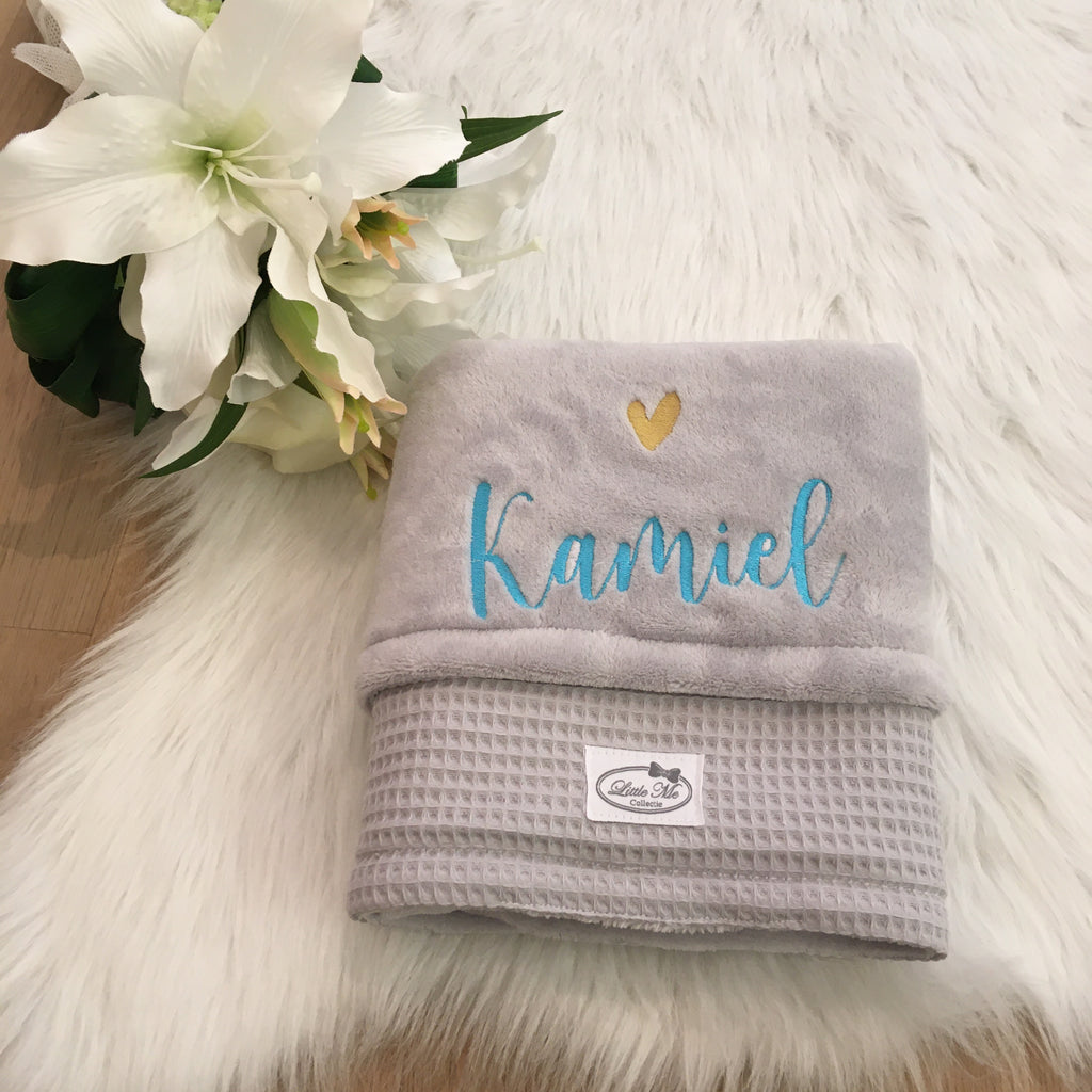 Winterdeken Warm wafel grijs