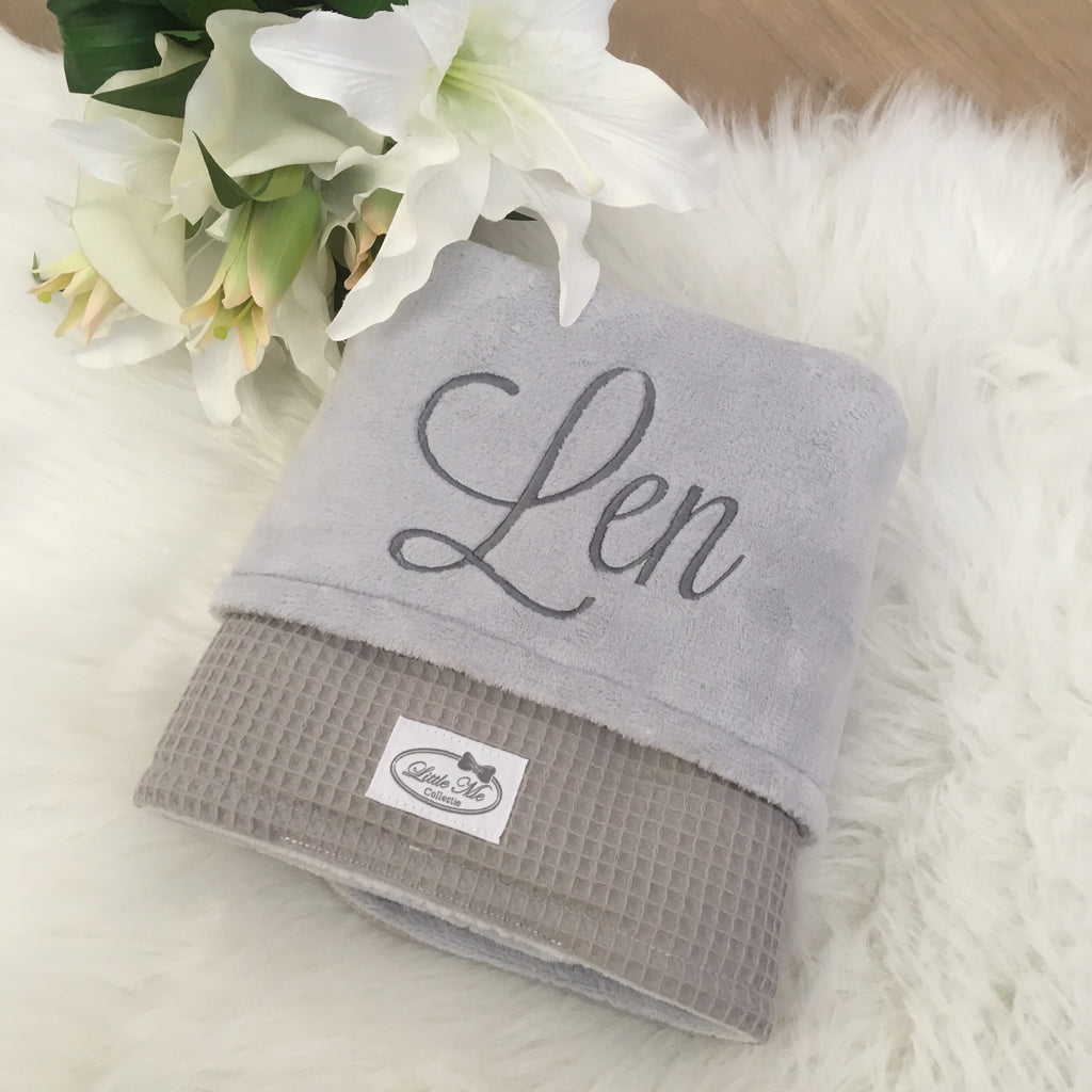 Winterdeken Warm wafel grijs