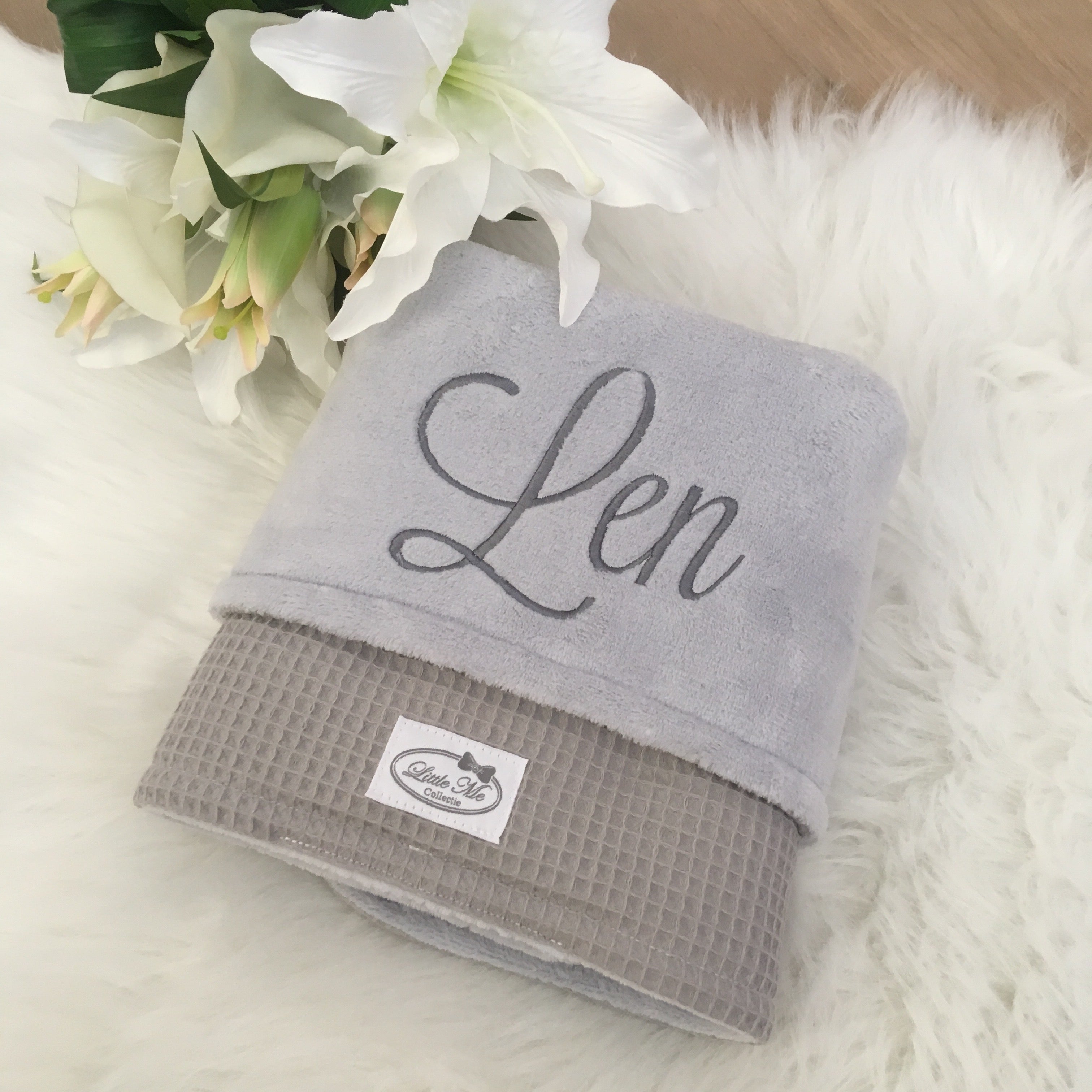 Winterdeken Warm wafel grijs