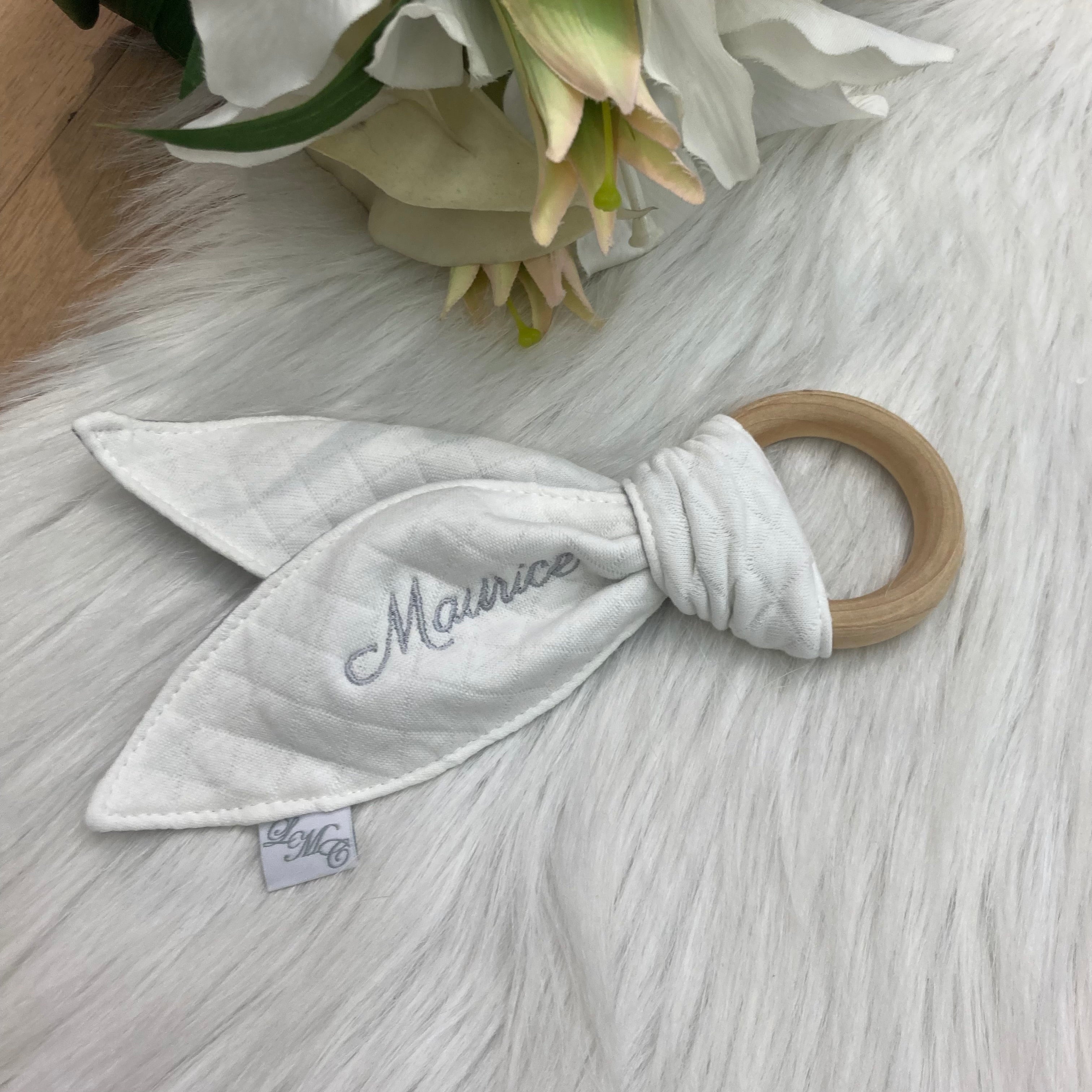 Bijtring sweet diamond ecru