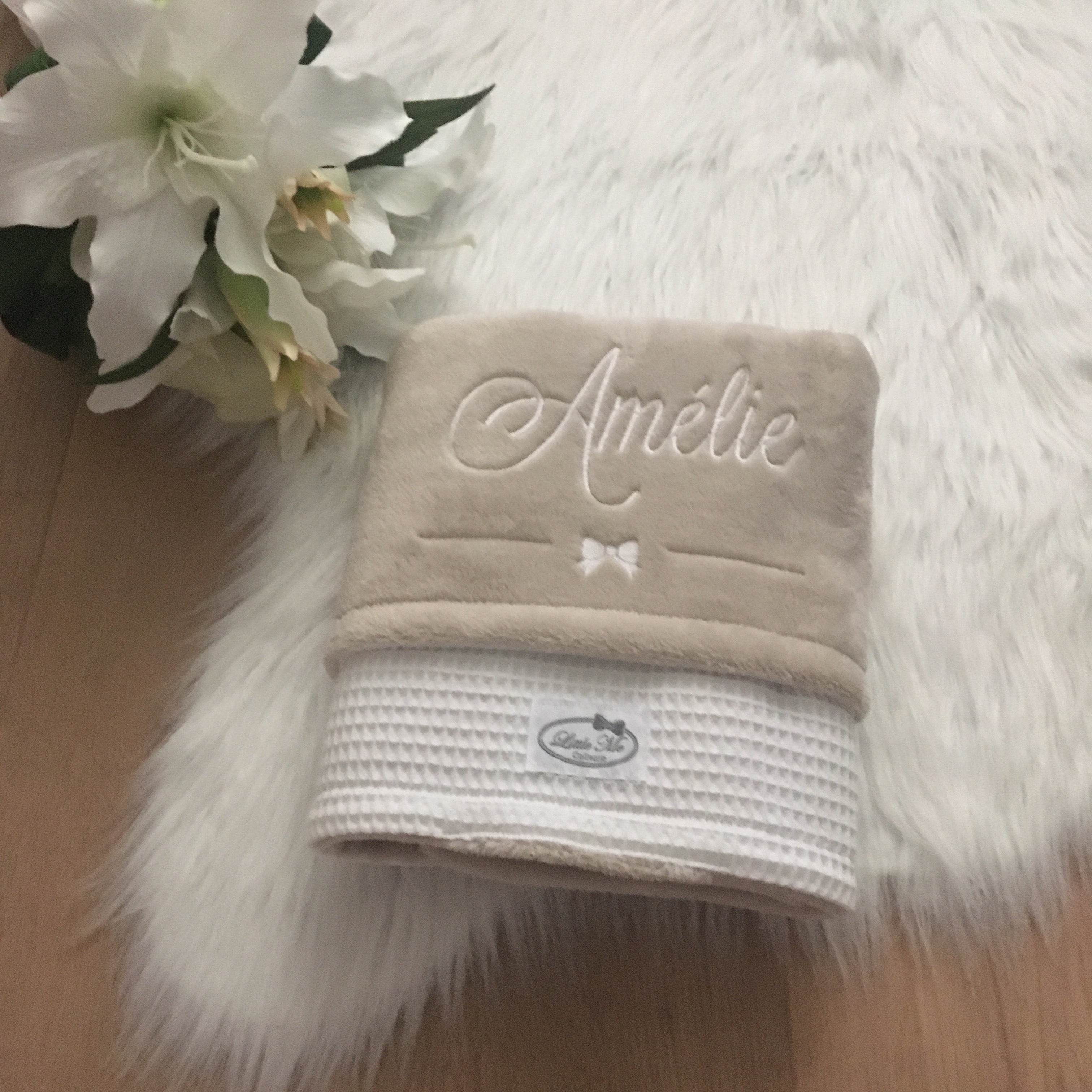 Winterdeken Warm wafel wit/beige