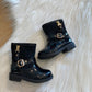 Zwarte Lack boots