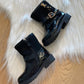 Zwarte Lack boots