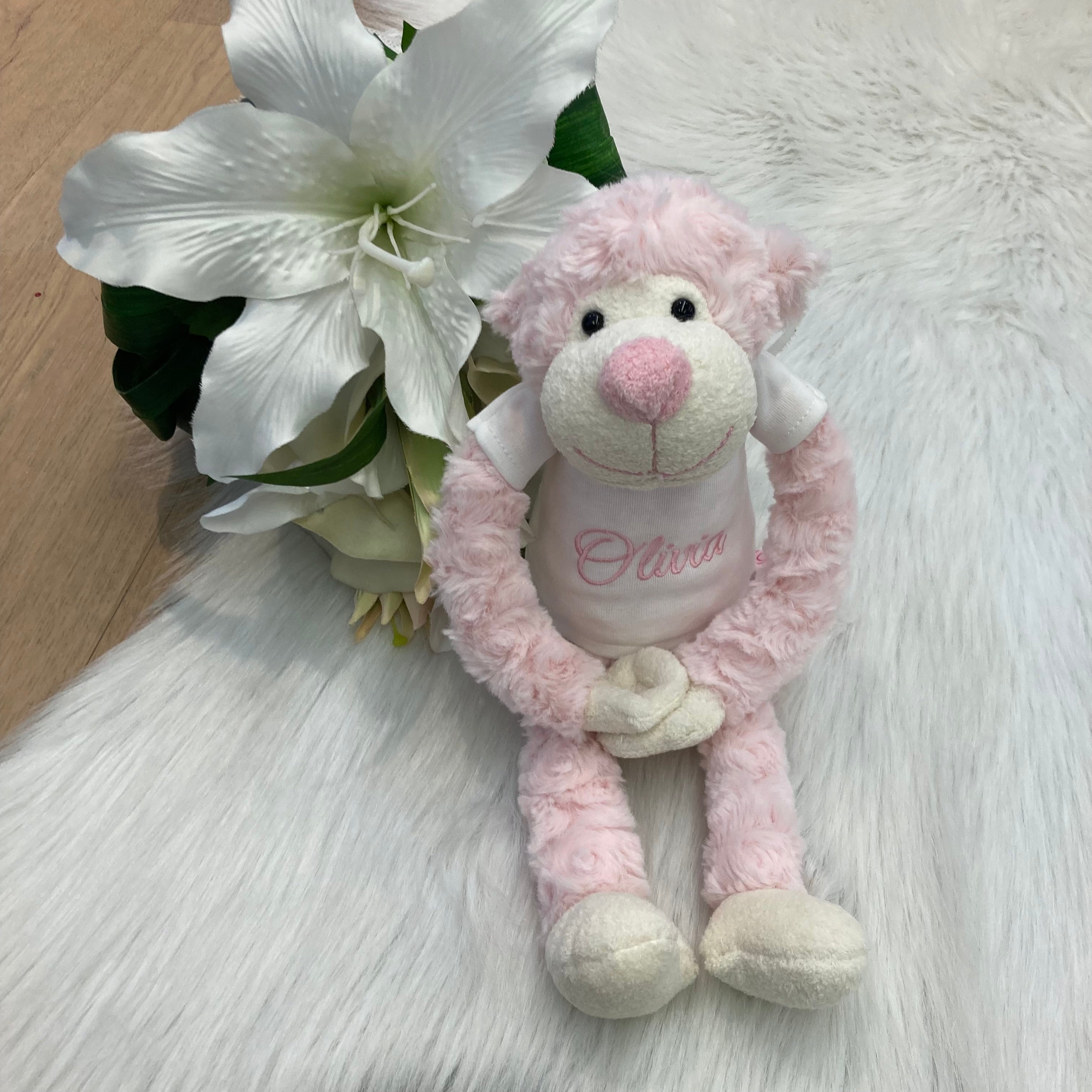 Slingeraap 45cm lichtroze