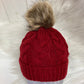 Casual babymuts bordeaux enkele pompom