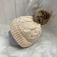 Casual babymuts champagne enkele pompom